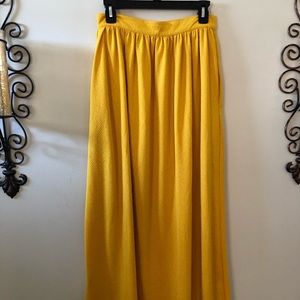 💐SALE💐Mustard Flowy Maxi Skirt